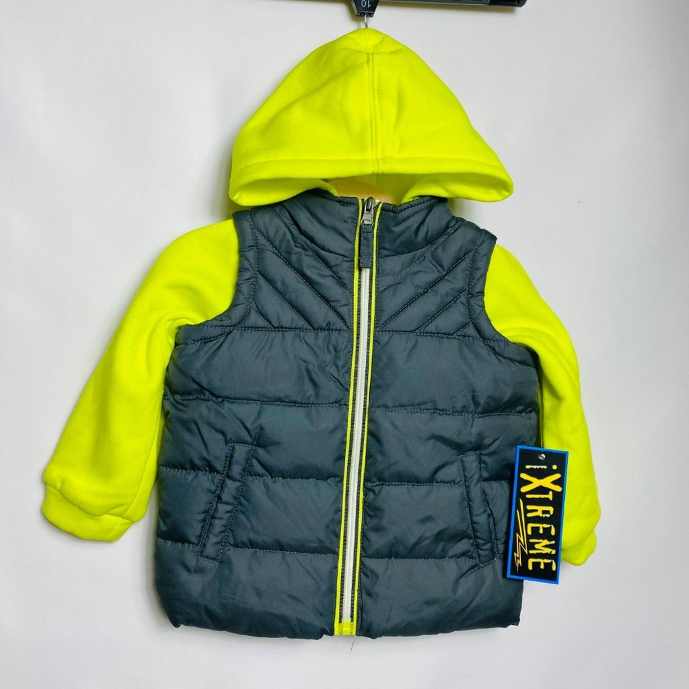 iXtreme  Boys' Midweight 2fer Vestee jacket  Size 24M NWT